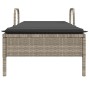 Tumbona con ruedas y cojín ratán sintético gris claro de , Tumbonas - Ref: Foro24-368313, Precio: 163,86 €, Descuento: %