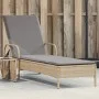 Tumbona con ruedas y cojín ratán sintético beige by , Loungers - Ref: Foro24-368311, Price: 171,41 €, Discount: %