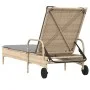 Tumbona con ruedas y cojín ratán sintético beige by , Loungers - Ref: Foro24-368311, Price: 171,41 €, Discount: %
