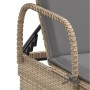 Tumbona con ruedas y cojín ratán sintético beige de , Tumbonas - Ref: Foro24-368311, Precio: 164,15 €, Descuento: %
