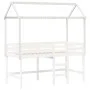 Solid white wood children's bed canopy 217x95.5x159 cm by , Accessories for beds and slatted bases - Ref: Foro24-846959, Pric...