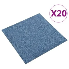 Baldosas de suelo de moqueta 20 uds 5 m² 50x50 cm azul de vidaXL, Suelos y moquetas - Ref: Foro24-147316, Precio: 127,72 €, D...