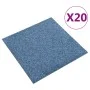 Carpet floor tiles 20 pcs 5 m² 50x50 cm blue by vidaXL, Floors and carpets - Ref: Foro24-147316, Price: 127,72 €, Discount: %