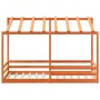 Cama infantil con techo madera maciza pino marrón 100x200 cm de , Camas y somieres - Ref: Foro24-846999, Precio: 181,89 €, De...