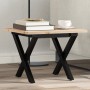 Mesa de centro marco X madera maciza pino y acero 50x50x35 cm de , Mesas de cocina y de comedor - Ref: Foro24-3282681, Precio...