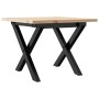 Mesa de centro marco X madera maciza pino y acero 50x50x35 cm de , Mesas de cocina y de comedor - Ref: Foro24-3282681, Precio...