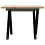 Mesa de centro marco X madera maciza pino y acero 50x50x35 cm de , Mesas de cocina y de comedor - Ref: Foro24-3282681, Precio...