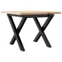 Mesa de centro marco X madera maciza pino y acero 50x50x35 cm de , Mesas de cocina y de comedor - Ref: Foro24-3282681, Precio...
