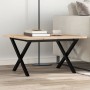 Mesa de centro marco X madera maciza pino y acero 70x70x40 cm de , Mesas de cocina y de comedor - Ref: Foro24-3282683, Precio...