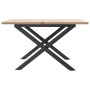 Mesa de centro marco X madera maciza pino y acero 70x70x40 cm de , Mesas de cocina y de comedor - Ref: Foro24-3282683, Precio...