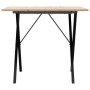Mesa de comedor marco X madera maciza pino y acero 80x80x75 cm de , Mesas de cocina y de comedor - Ref: Foro24-3282695, Preci...