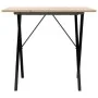 Mesa de comedor marco X madera maciza pino y acero 80x80x75 cm by , Kitchen and dining tables - Ref: Foro24-3282695, Price: 7...