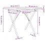 Mesa de comedor marco X madera maciza pino y acero 80x80x75 cm by , Kitchen and dining tables - Ref: Foro24-3282695, Price: 7...