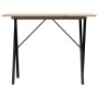 Mesa de comedor marco X madera maciza pino y acero 100x50x75cm de , Mesas de cocina y de comedor - Ref: Foro24-3282697, Preci...