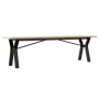 Mesa de centro marco Y madera maciza pino y acero 160x40x45 cm de , Mesas de cocina y de comedor - Ref: Foro24-3282712, Preci...