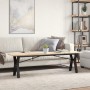 Mesa de centro marco Y madera maciza pino y acero 160x40x45 cm de , Mesas de cocina y de comedor - Ref: Foro24-3282712, Preci...