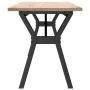 Mesa de centro marco Y madera maciza pino y acero 160x40x45 cm by , Kitchen and dining tables - Ref: Foro24-3282712, Price: 8...