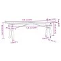 Mesa de centro marco Y madera maciza pino y acero 160x40x45 cm by , Kitchen and dining tables - Ref: Foro24-3282712, Price: 8...