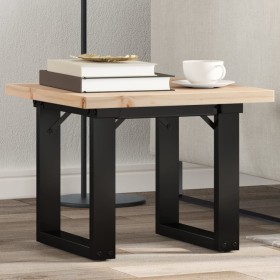 Mesa de centro marco O madera maciza pino y acero 50x50x35,5 cm de , Mesas de cocina y de comedor - Ref: Foro24-3282725, Prec...