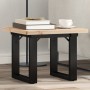 Mesa de centro marco O madera maciza pino y acero 50x50x35,5 cm de , Mesas de cocina y de comedor - Ref: Foro24-3282725, Prec...