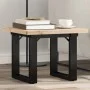 Mesa de centro marco O madera maciza pino y acero 50x50x35,5 cm de , Mesas de cocina y de comedor - Ref: Foro24-3282725, Prec...