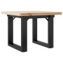 Mesa de centro marco O madera maciza pino y acero 50x50x35,5 cm de , Mesas de cocina y de comedor - Ref: Foro24-3282725, Prec...