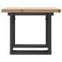 Mesa de centro marco O madera maciza pino y acero 50x50x35,5 cm de , Mesas de cocina y de comedor - Ref: Foro24-3282725, Prec...