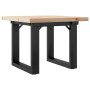 Mesa de centro marco O madera maciza pino y acero 50x50x35,5 cm de , Mesas de cocina y de comedor - Ref: Foro24-3282725, Prec...