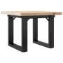 Mesa de centro marco O madera maciza pino y acero 50x50x35,5 cm de , Mesas de cocina y de comedor - Ref: Foro24-3282725, Prec...