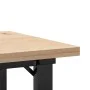 Mesa de centro marco O madera maciza pino y acero 50x50x35,5 cm de , Mesas de cocina y de comedor - Ref: Foro24-3282725, Prec...