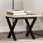 Mesa de centro marco X madera maciza pino y acero 40x40x35,5 cm de , Mesas de cocina y de comedor - Ref: Foro24-3282746, Prec...