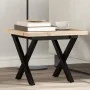 Mesa de centro marco X madera maciza pino y acero 40x40x35,5 cm de , Mesas de cocina y de comedor - Ref: Foro24-3282746, Prec...