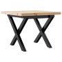 Mesa de centro marco X madera maciza pino y acero 40x40x35,5 cm de , Mesas de cocina y de comedor - Ref: Foro24-3282746, Prec...