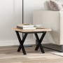 Mesa de centro marco X madera maciza pino y acero 40x40x35,5 cm de , Mesas de cocina y de comedor - Ref: Foro24-3282746, Prec...