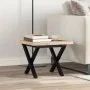 Mesa de centro marco X madera maciza pino y acero 40x40x35,5 cm de , Mesas de cocina y de comedor - Ref: Foro24-3282746, Prec...