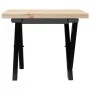 Mesa de centro marco X madera maciza pino y acero 40x40x35,5 cm de , Mesas de cocina y de comedor - Ref: Foro24-3282746, Prec...