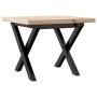 Mesa de centro marco X madera maciza pino y acero 40x40x35,5 cm de , Mesas de cocina y de comedor - Ref: Foro24-3282746, Prec...