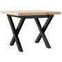 Mesa de centro marco X madera maciza pino y acero 40x40x35,5 cm de , Mesas de cocina y de comedor - Ref: Foro24-3282746, Prec...