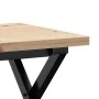 Mesa de centro marco X madera maciza pino y acero 40x40x35,5 cm de , Mesas de cocina y de comedor - Ref: Foro24-3282746, Prec...