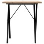 Mesa de comedor marco X madera maciza pino y acero 70x70x75,5cm de , Mesas de cocina y de comedor - Ref: Foro24-3282759, Prec...