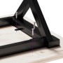 Mesa de comedor marco X madera maciza pino y acero 70x70x75,5cm de , Mesas de cocina y de comedor - Ref: Foro24-3282759, Prec...