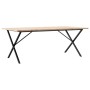Mesa de comedor marco X madera maciza pino acero 200x100x75,5cm de , Mesas de cocina y de comedor - Ref: Foro24-3282767, Prec...