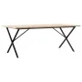 Mesa de comedor marco X madera maciza pino acero 200x100x75,5cm de , Mesas de cocina y de comedor - Ref: Foro24-3282767, Prec...