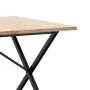 Mesa de comedor marco X madera maciza pino acero 200x100x75,5cm de , Mesas de cocina y de comedor - Ref: Foro24-3282767, Prec...