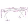 Mesa de comedor marco X madera maciza pino acero 200x100x75,5cm de , Mesas de cocina y de comedor - Ref: Foro24-3282767, Prec...