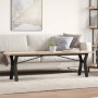 Mesa de centro marco Y madera maciza pino y acero 160x40x45,5cm de , Mesas de cocina y de comedor - Ref: Foro24-3282778, Prec...