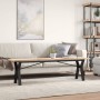 Mesa de centro marco Y madera maciza pino y acero 160x40x45,5cm de , Mesas de cocina y de comedor - Ref: Foro24-3282778, Prec...
