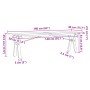 Mesa de centro marco Y madera maciza pino y acero 160x40x45,5cm de , Mesas de cocina y de comedor - Ref: Foro24-3282778, Prec...