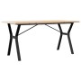 Mesa de comedor marco Y madera maciza pino acero 140x80x75,5 cm de , Mesas de cocina y de comedor - Ref: Foro24-3282786, Prec...