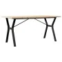 Mesa de comedor marco Y madera maciza pino acero 140x80x75,5 cm de , Mesas de cocina y de comedor - Ref: Foro24-3282786, Prec...